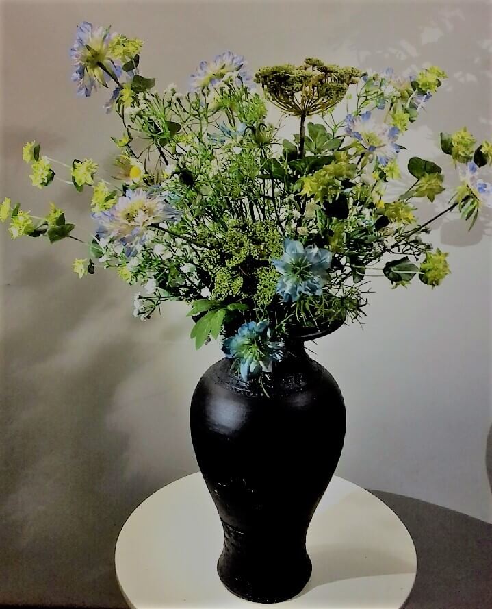 Bloemstuk Blauw-groen 75 cm