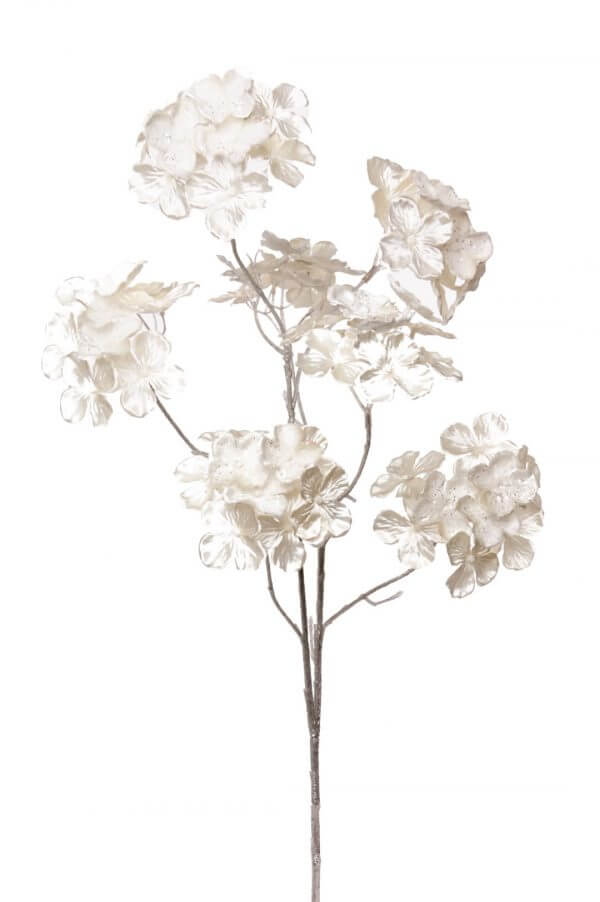 Hortensia Hydrangea creme met glitter